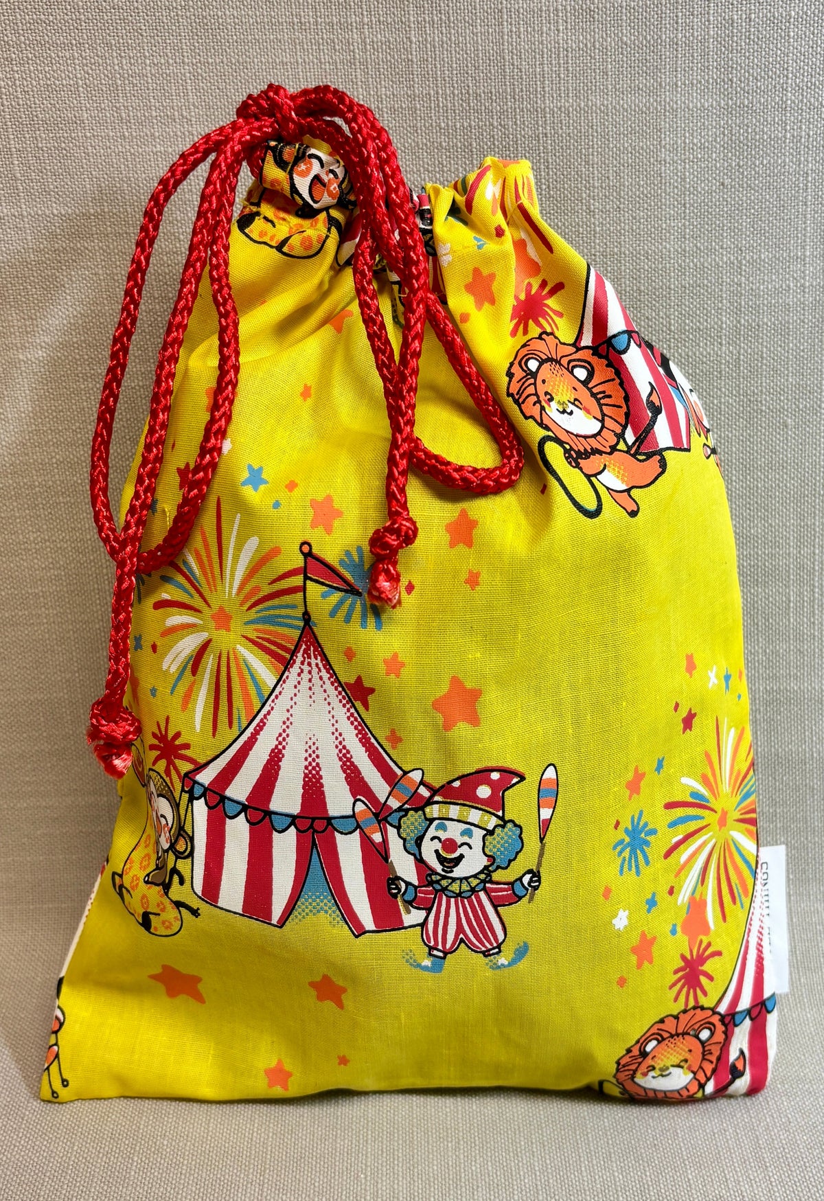 Circus Print Fabric Party Bag