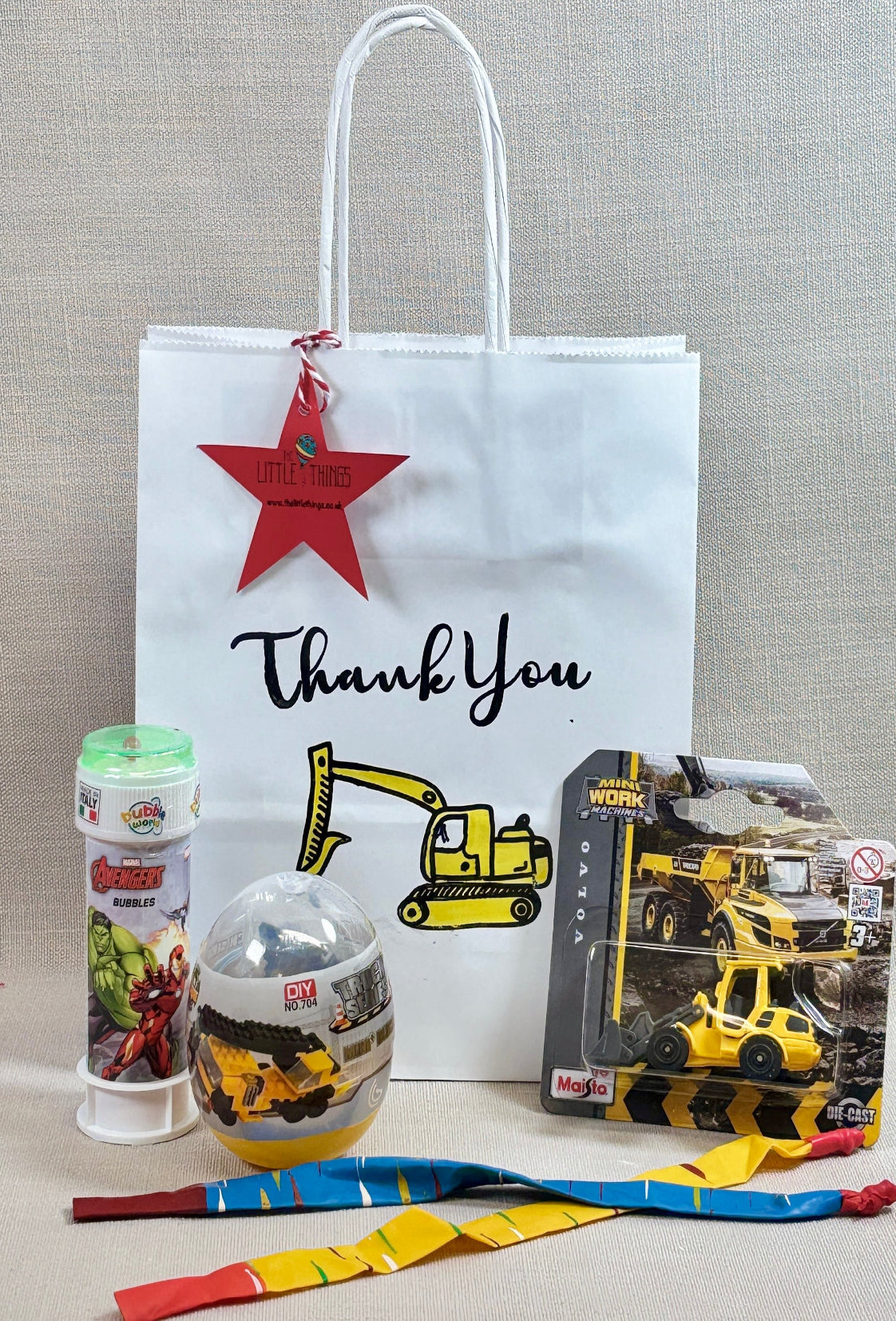 Paper Party Bags- Digger | Pre Filled