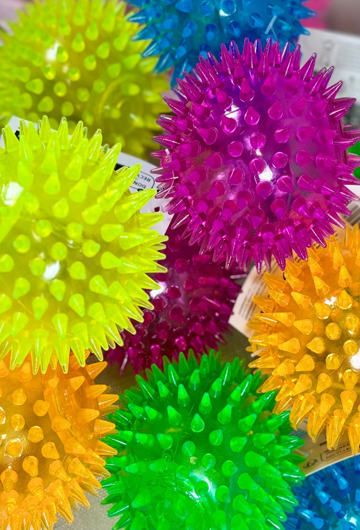 Colorful spiky balls