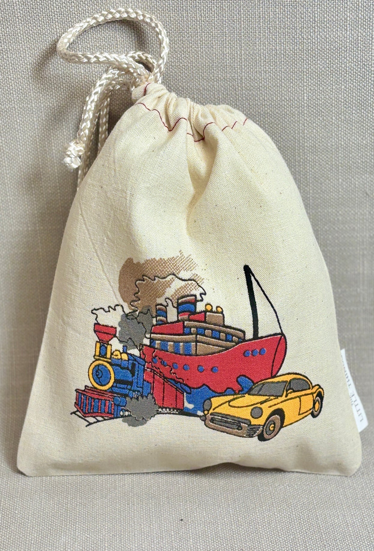 Transport Vintage Fabric Party Bag