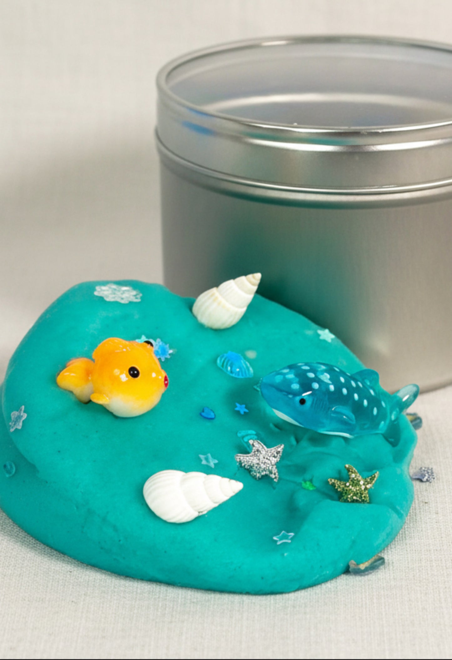 Home Made Play Doh Under the Sea themed.