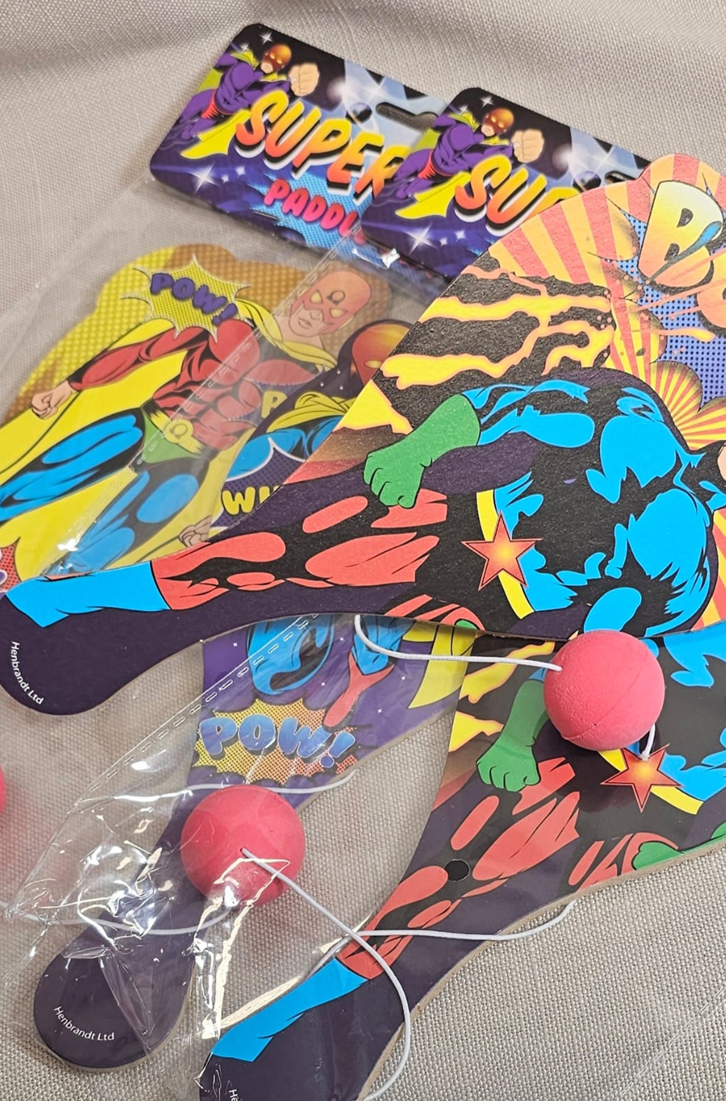 Superhero Wooden Paddle Ball