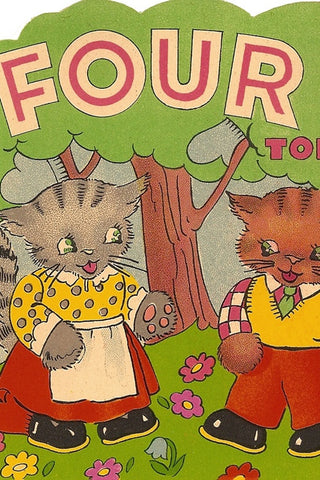 Vintage Birthday Card - Four Today - The Little Things