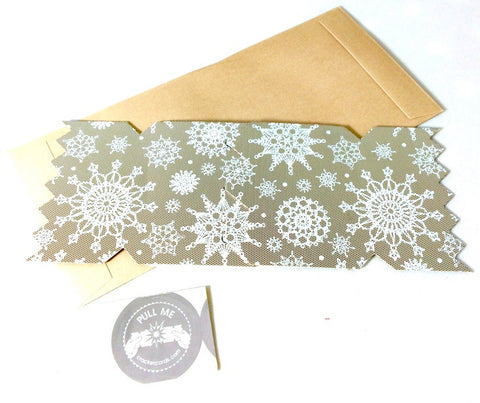Gold Lace Christmas Cracker Card - The Little Things