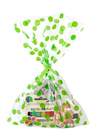 Green Spots Cello Party Bag - The Little Things