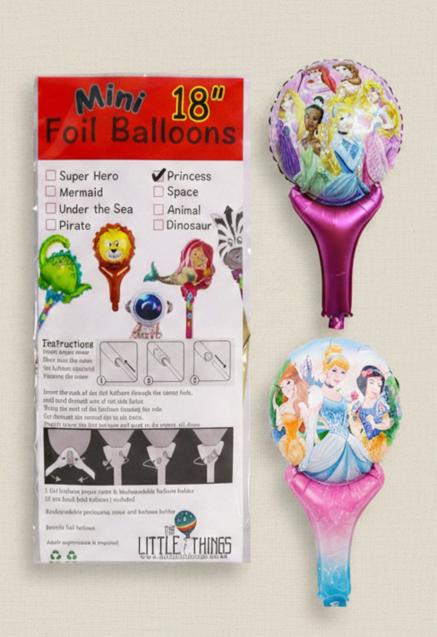 Mini Princess Foil Balloon - The Little Things