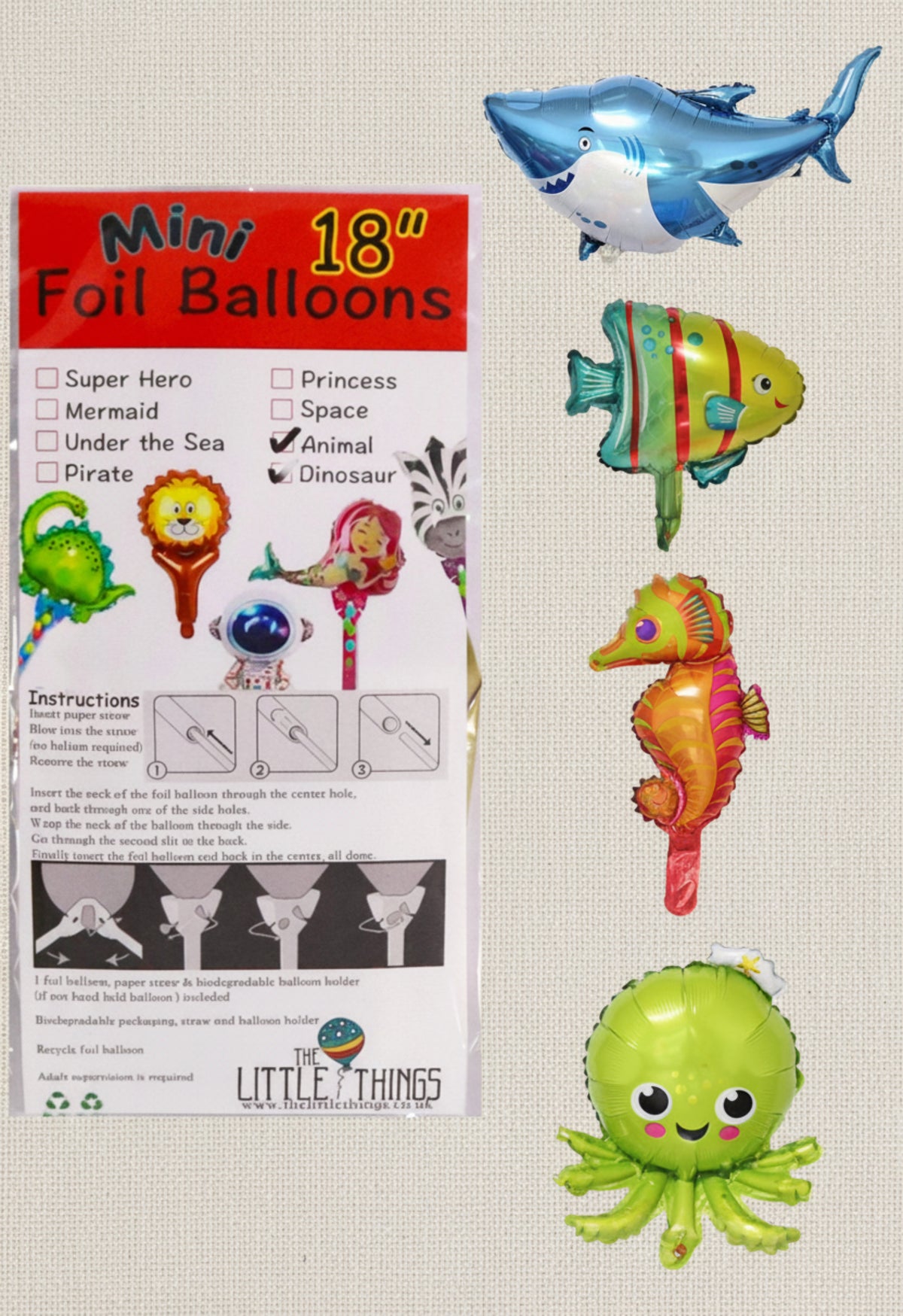 Mini Sea Life Foil Balloon - The Little Things