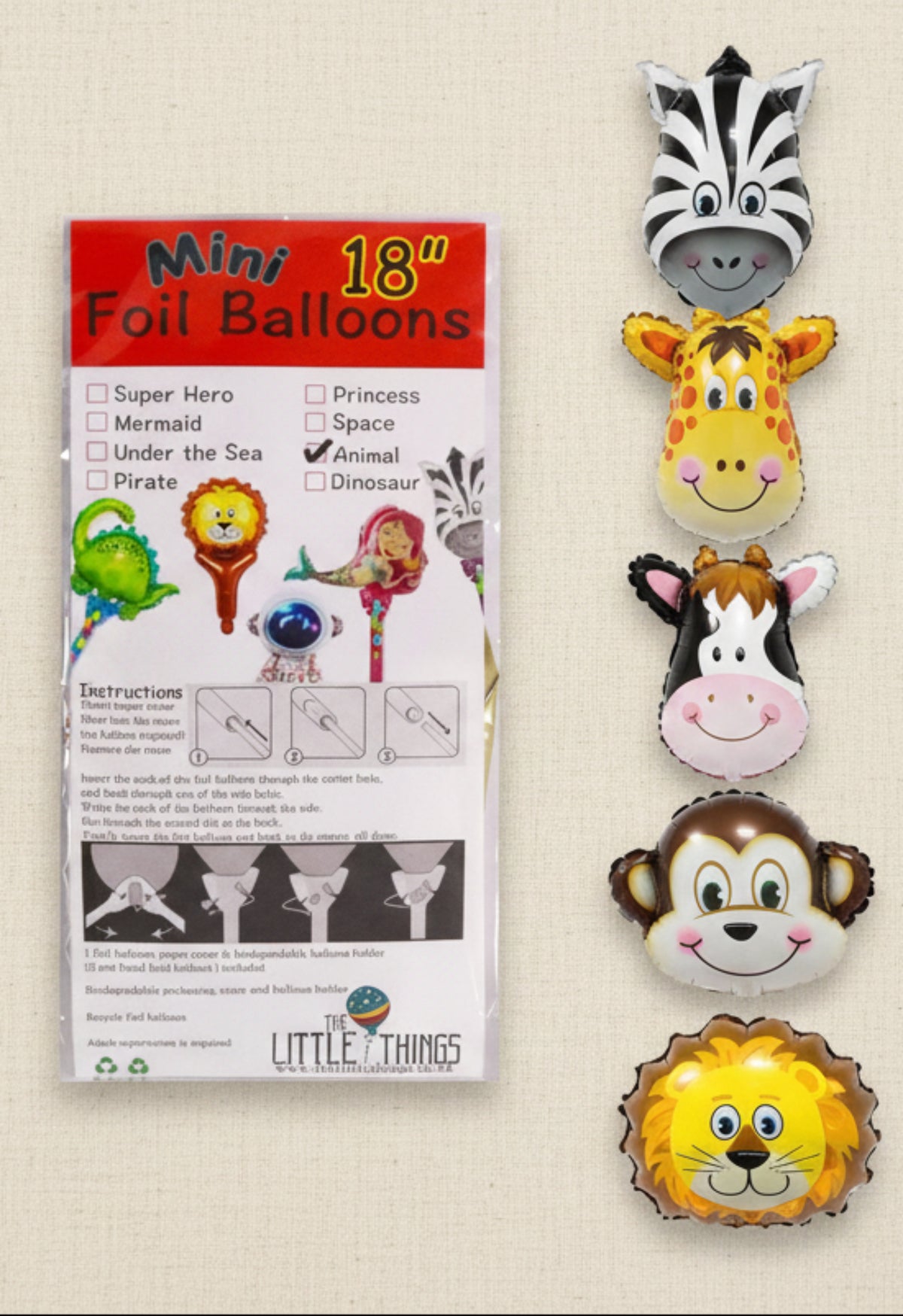 Mini Animal Foil Balloon - The Little Things