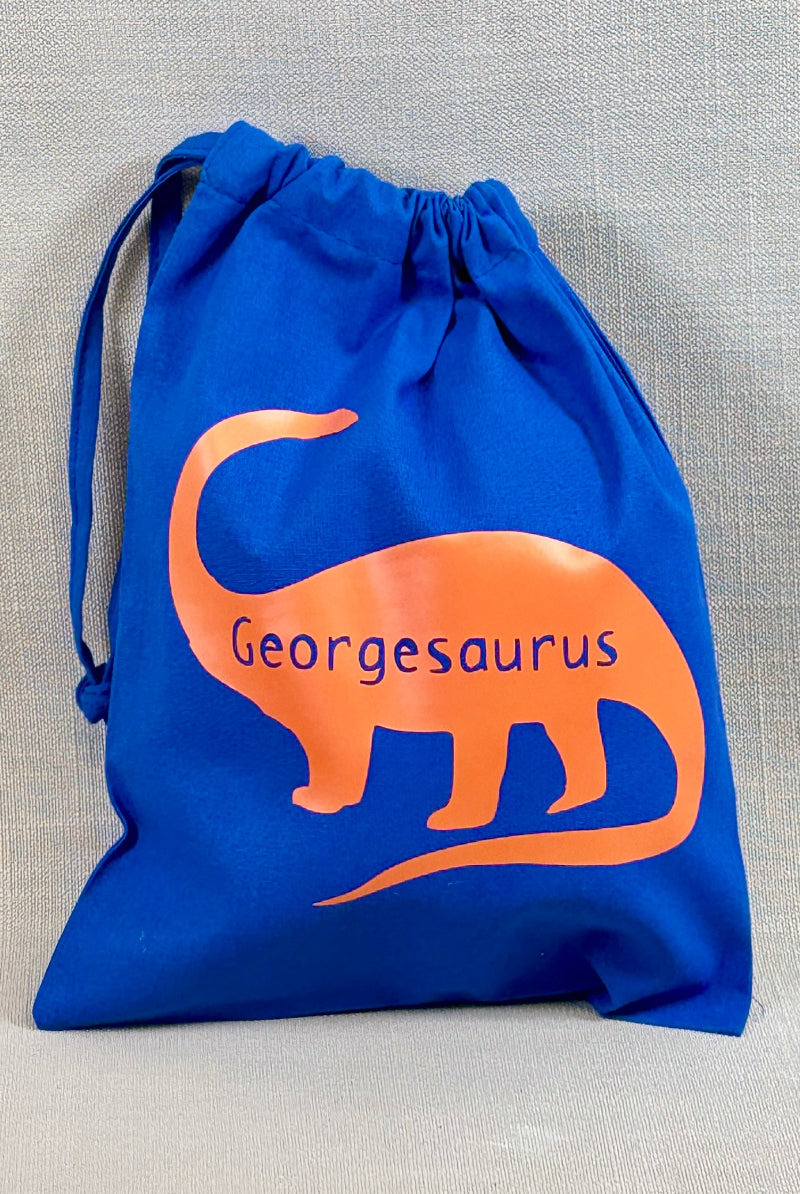 Personalised Dinosaur Fabric Bag