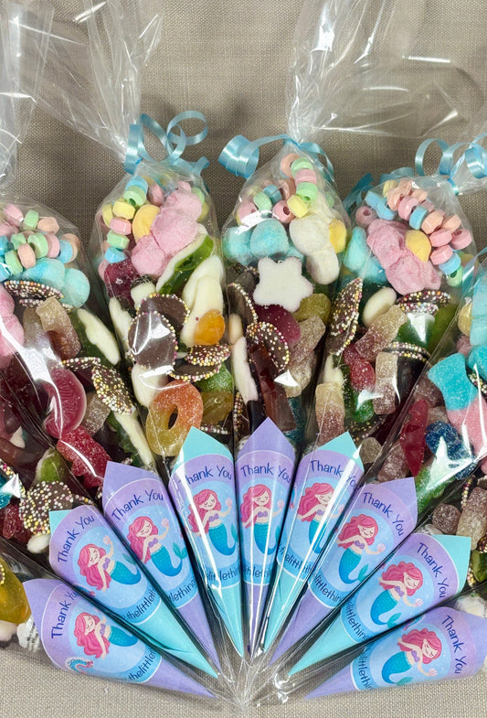 Mermaid Sweet cones with Candy Necklace