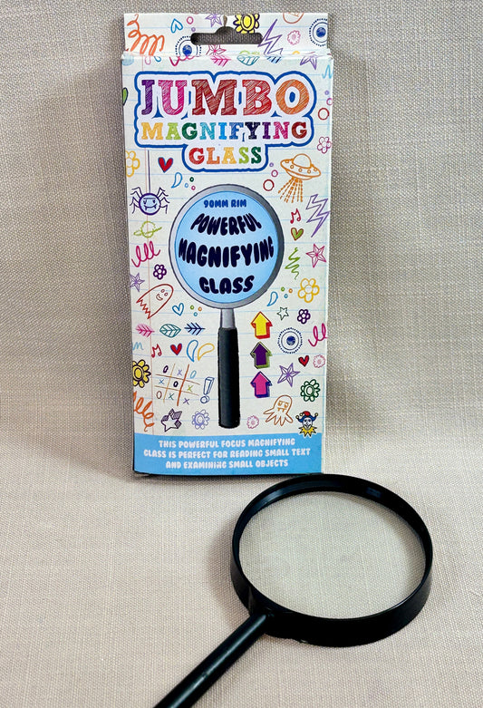 Jumbo magnifying glass with colorful packaging 