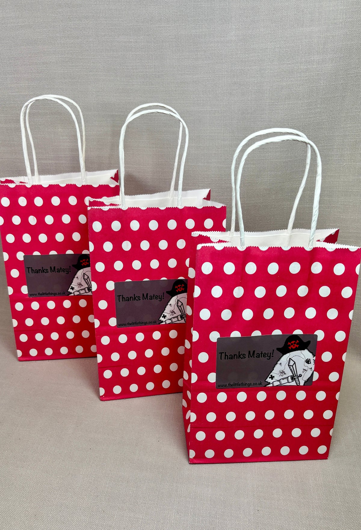 Pirate Red Spotty Party Bag