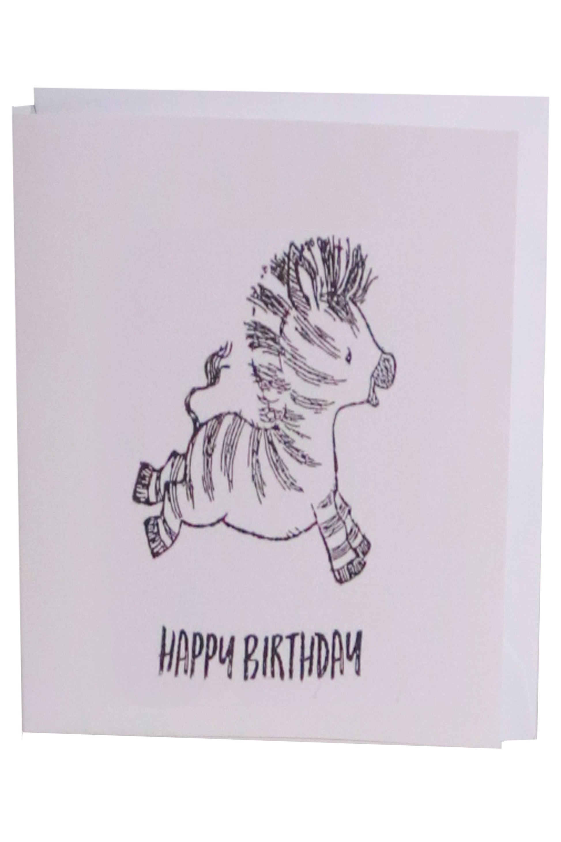 Birthday Card- Zebra