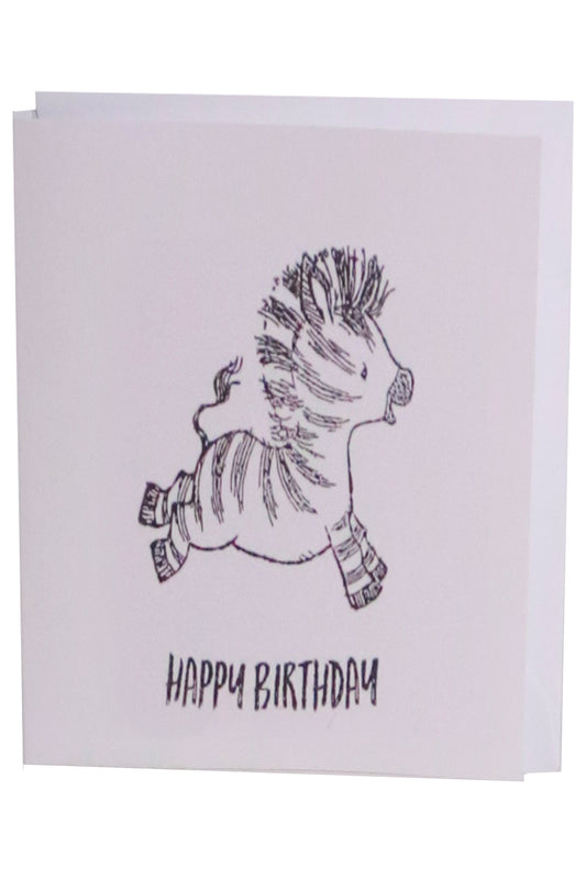 Birthday Card- Zebra