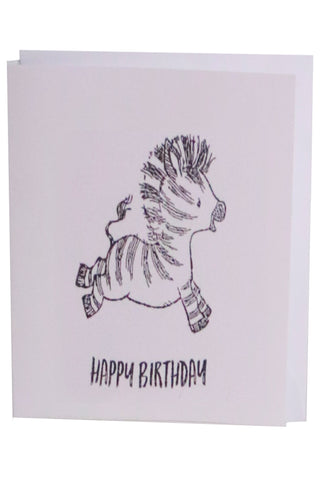 Birthday Card- Zebra