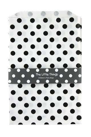 Black Spotty Treat Party Bags (Quantity 12) - The Little Things