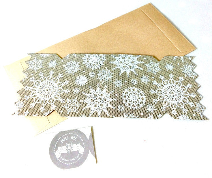 Gold Lace Christmas Cracker Card - The Little Things