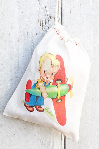 Little Boy Vintage Fabric Party Bag - The Little Things