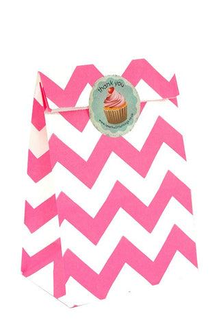 Pink Chevron Classic Party Bag - The Little Things