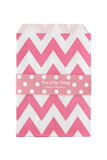 Pink Chevron Treat Party Bags (Quantity 12) - The Little Things