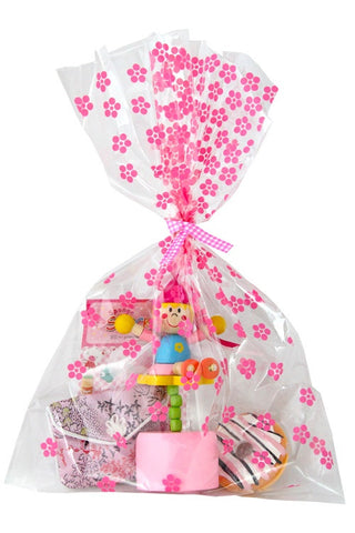 Pink Flowers Cello Party Bag - The Little Things