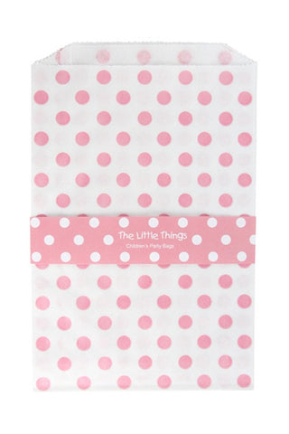 Pink Spotty Treat Party Bags (Quantity 12 ) - The Little Things