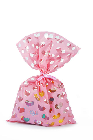 Pink Heart Cello Party Bag - The Little Things