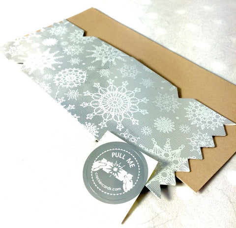 Silver Winter Lace Cracker Card - The Little Things