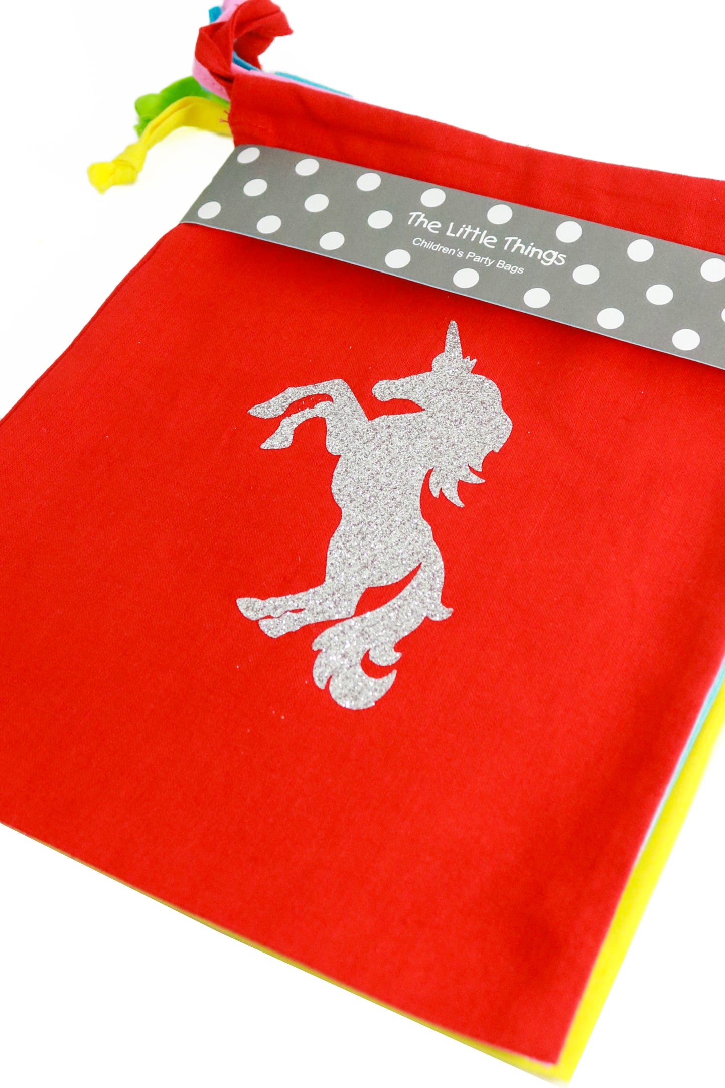 Unicorn Fabric Party Bag (pack of 5) - The Little Things