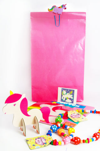 Pre Filled Paper Party Bag - Unicorn Pop Up - The Little Things