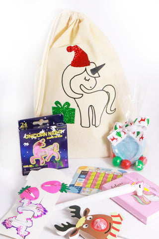 Pre filled Christmas sacks-Unicorn