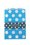 White Spots On Blue Treat Party Bags (Quantity 12) - The Little Things