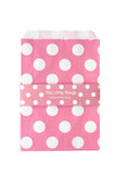 White Spots On Pink Treat Party Bags (Quantity 12) - The Little Things