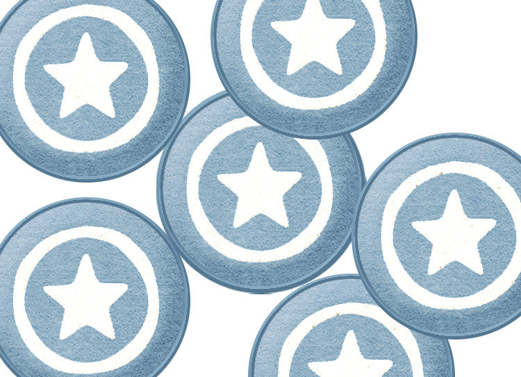 White Spots On Blue Treat Party Bags (Quantity 12) - The Little Things