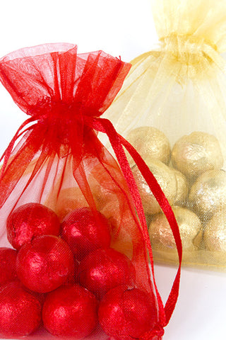 Chocolate Foil Balls in an Organza Bag - The Little Things