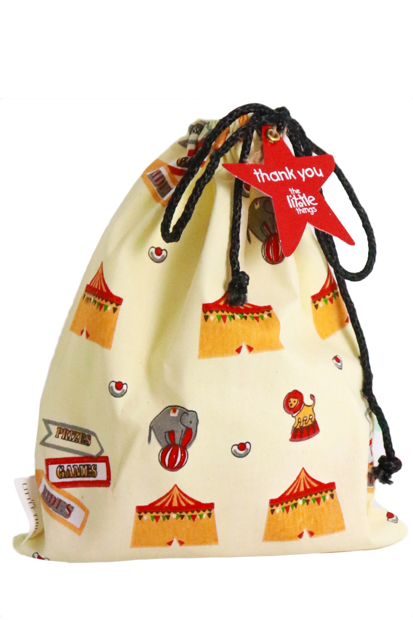Circus Print Fabric Party Bag