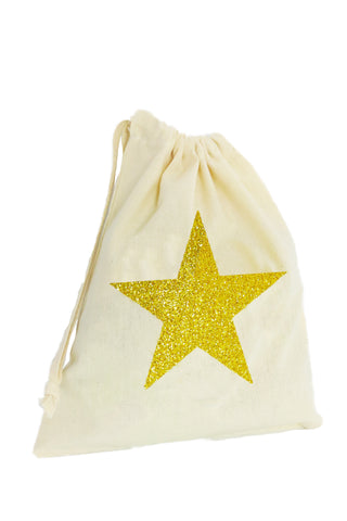 Glitter Star Fabric Party Bag - The Little Things