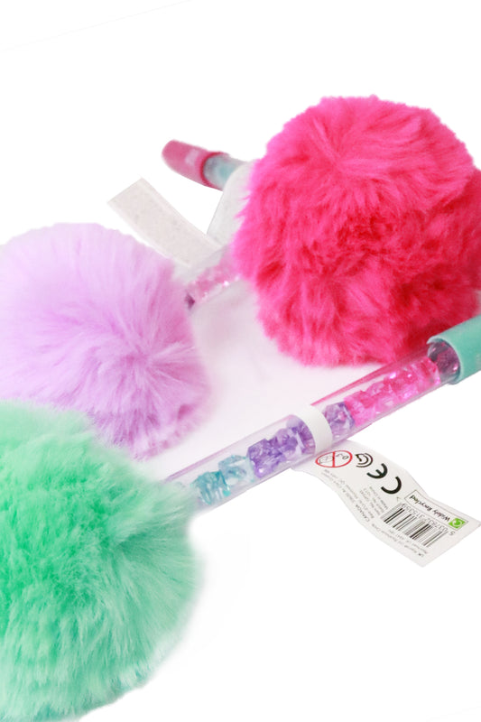 Glitter Beads Pom-Pom Pen