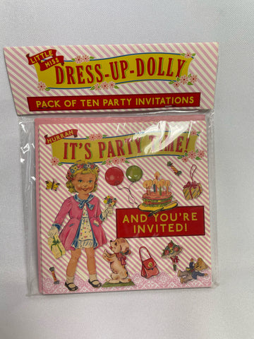Dress Up Dolly Party Invitations - The Little Things