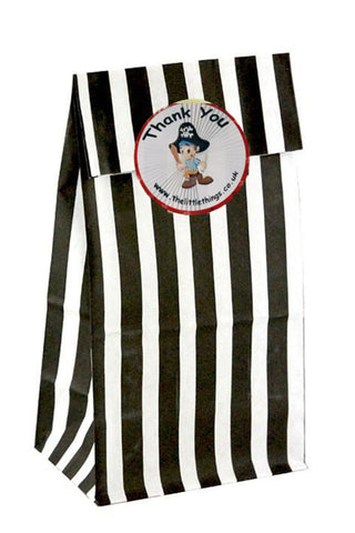 Pirate Black Stripe Party Bag - The Little Things
